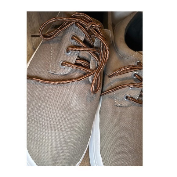 Polo Ralph Lauren Men's Canvas Sneakers Gray Lace Up Casual Preppy Shoes Size 12 - Picture 2 of 9